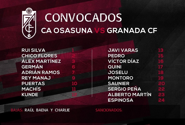 CONVOCADOS OSASUNA