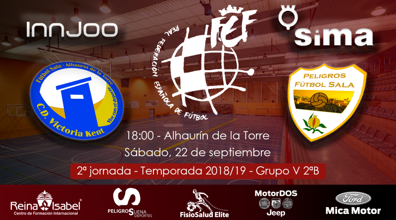 La Liga Grupo V 2ªB 2ª jornada pabellón municipal de deportes alhaurin de la torre málaga club deportivo victoria kent sima pfs fútbol sala 22 septiembre 2018 18 00 horas.jpg
