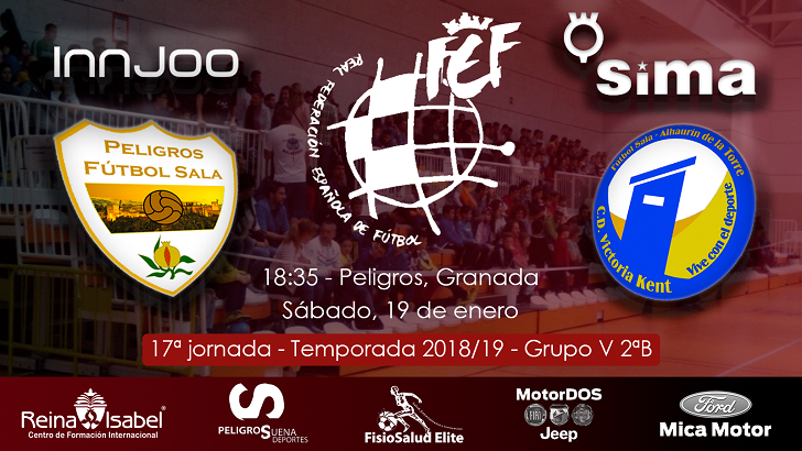 La Liga Grupo V 2ªB 17ª jornada pabellón municipal de deportes peligros granada sima pfs club deportivo victoria kent fútbol sala sábado 17 enero 2018 18 35 horas.jpg