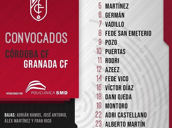 CONVOCATORIA PARA CORDOBA