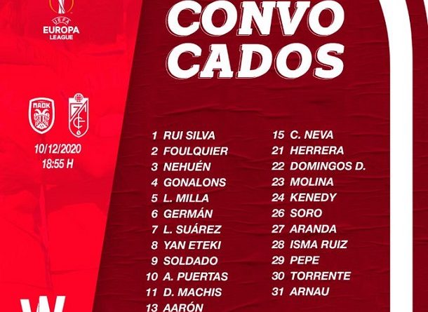 CONVOCATORIA GRECIA