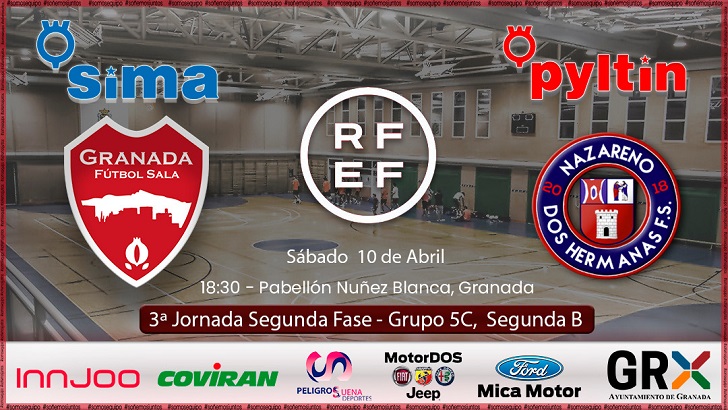 3a jornada 2a fase SIMA Granada Nazareno de Dos Hermanas 10 de abril 18.30h Complejo Deportivo Nunez Blanca